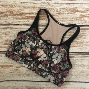 Lululemon Sports Bra Size 6 Sweaty or Not Bra II Butterfly Print